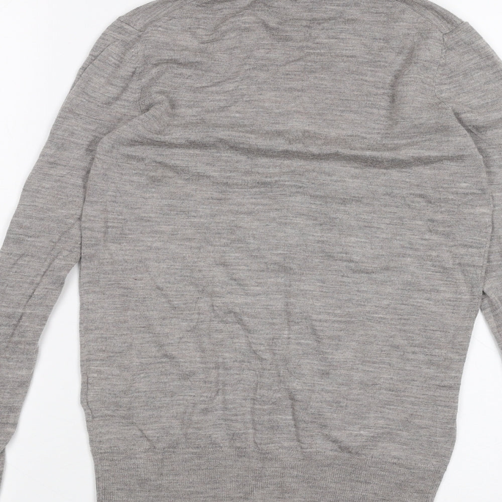 Womens UK Size XS UNI Grey Basic T-Shirt