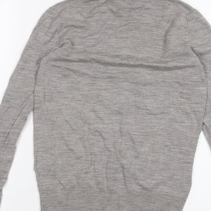 Womens UK Size XS UNI Grey Basic T-Shirt