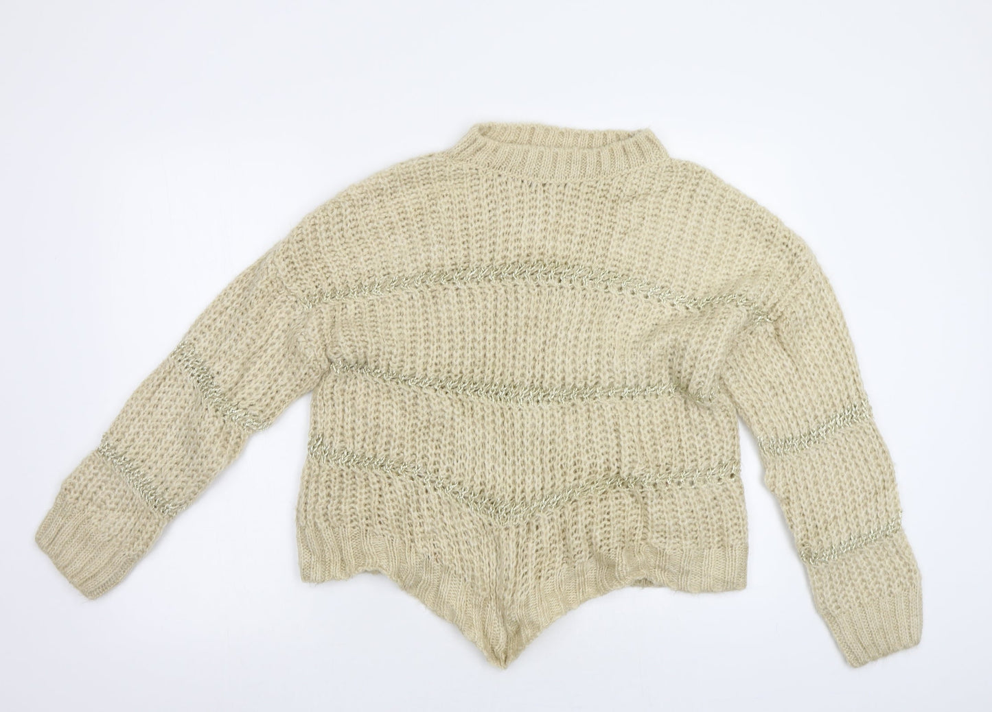 Womens UK Size M NEXT Beige Pullover Jumper