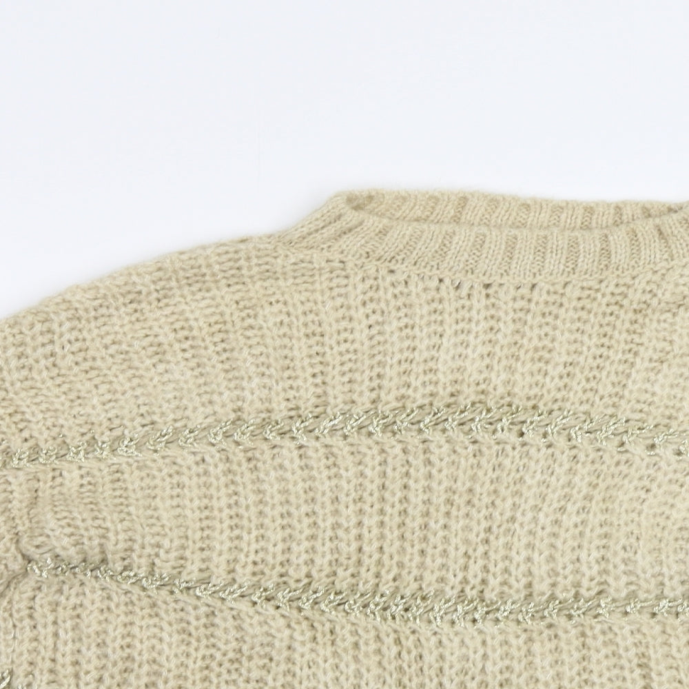 Womens UK Size M NEXT Beige Pullover Jumper