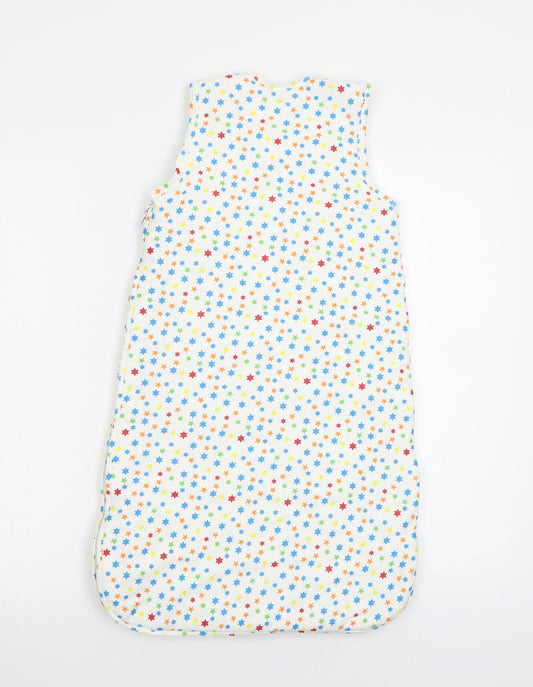 Tesco Baby White Geometric  Babygrow One-Piece Size 0-3 Months  - Lion