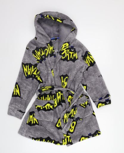 Primark Boys Grey Geometric   Robe Size 7-8 Years  - Batman