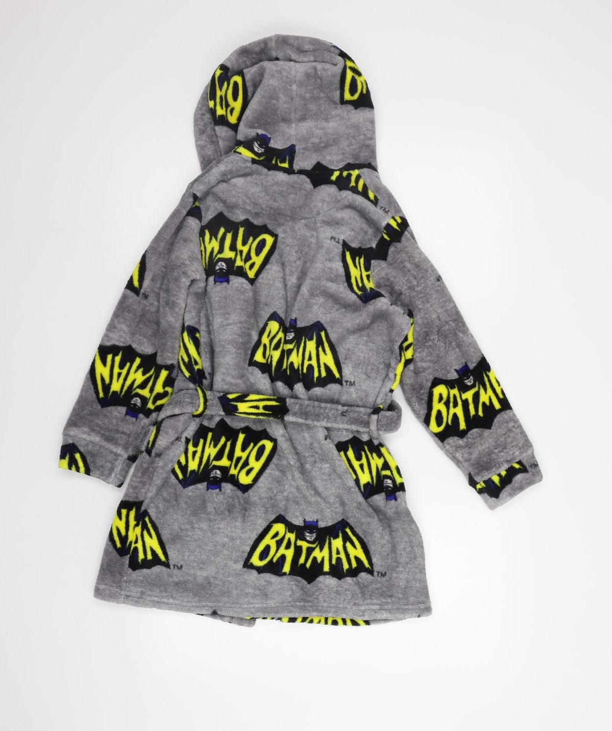 Primark Boys Grey Geometric   Robe Size 7-8 Years  - Batman