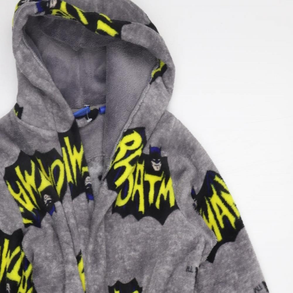 Primark Boys Grey Geometric   Robe Size 7-8 Years  - Batman