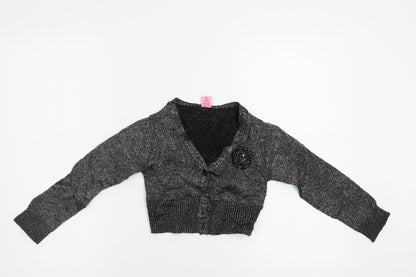 Adams Girl Girls Silver   Cardigan Jumper Size 4 Years