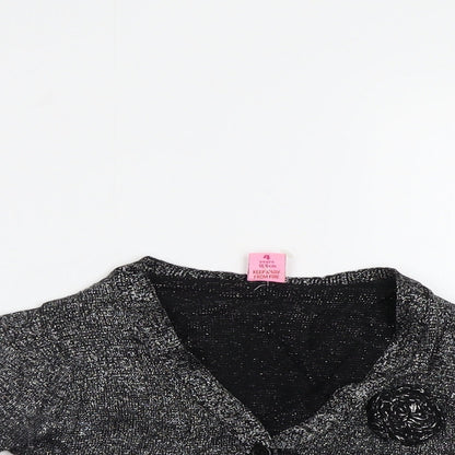 Adams Girl Girls Silver   Cardigan Jumper Size 4 Years