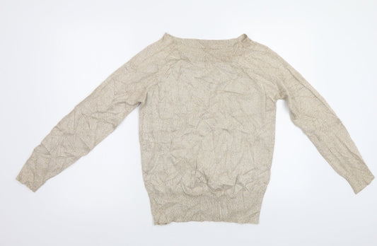 F&F Womens Gold   Pullover Jumper Size 12