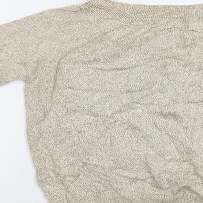 Womens UK Size 12 F&F Gold Pullover Jumper