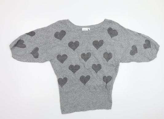 Womens UK Size 8 New Look Grey Pullover Jumper