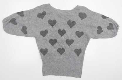 Womens UK Size 8 New Look Grey Pullover Jumper