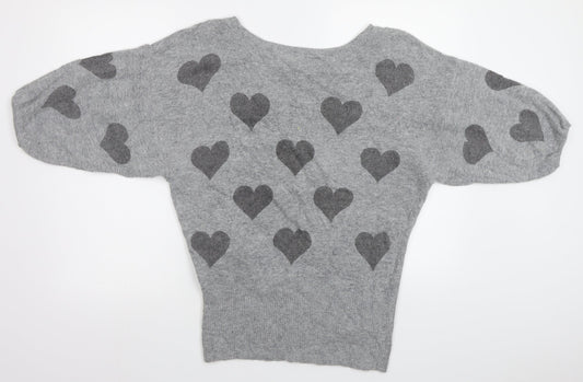 Womens UK Size 8 New Look Grey Pullover Jumper
