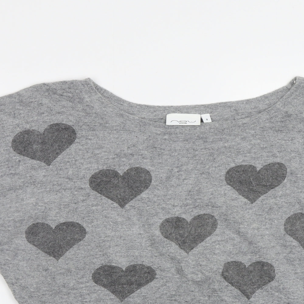 Womens UK Size 8 New Look Grey Pullover Jumper