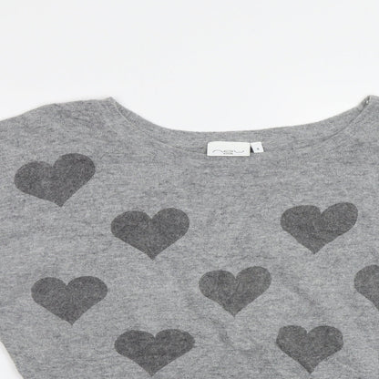 Womens UK Size 8 New Look Grey Pullover Jumper