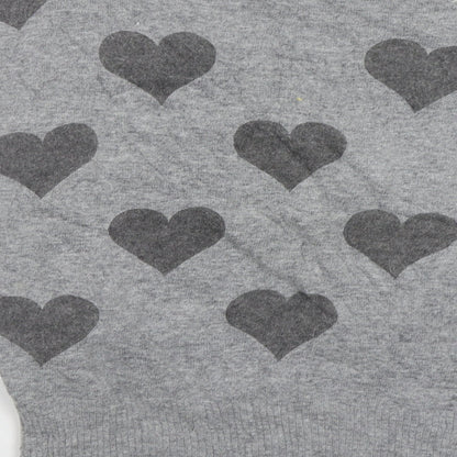 Womens UK Size 8 New Look Grey Pullover Jumper