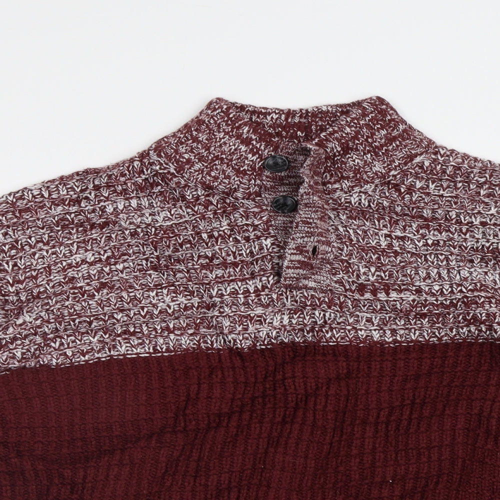 Womens UK Size XL M&Co Red Pullover Jumper