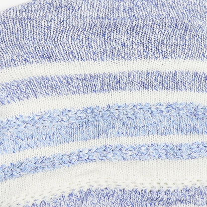 M&S Womens Blue Striped  Pullover Jumper Size 14
