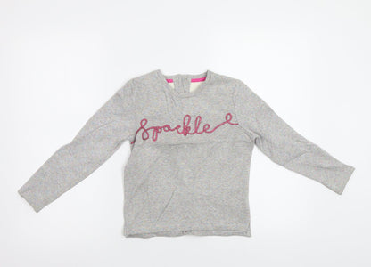 M&S Girls Grey   Pullover Jumper Size 6-7 Years