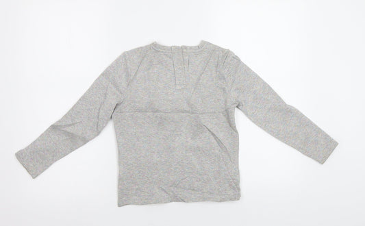 M&S Girls Grey   Pullover Jumper Size 6-7 Years