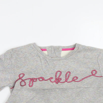 M&S Girls Grey   Pullover Jumper Size 6-7 Years