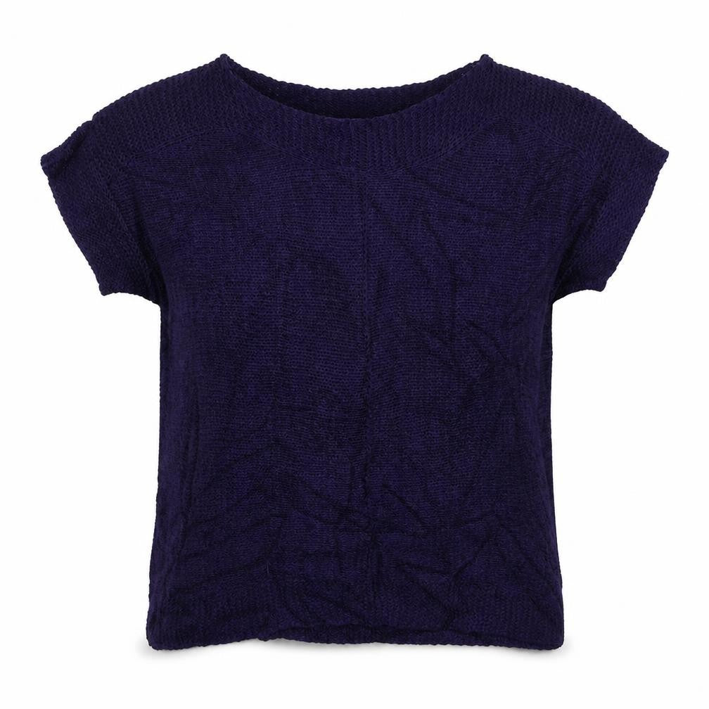 Pointelle Womens Blue   Pullover Jumper Size S