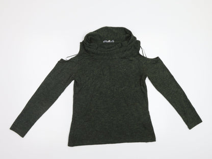 Womens UK Size 12 Peacocs Green Pullover Jumper