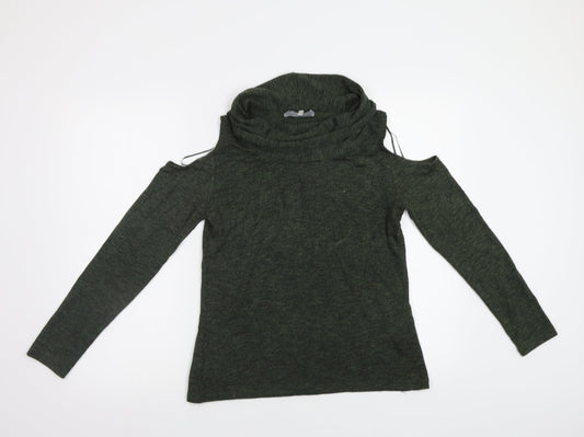 Womens UK Size 12 Peacocs Green Pullover Jumper