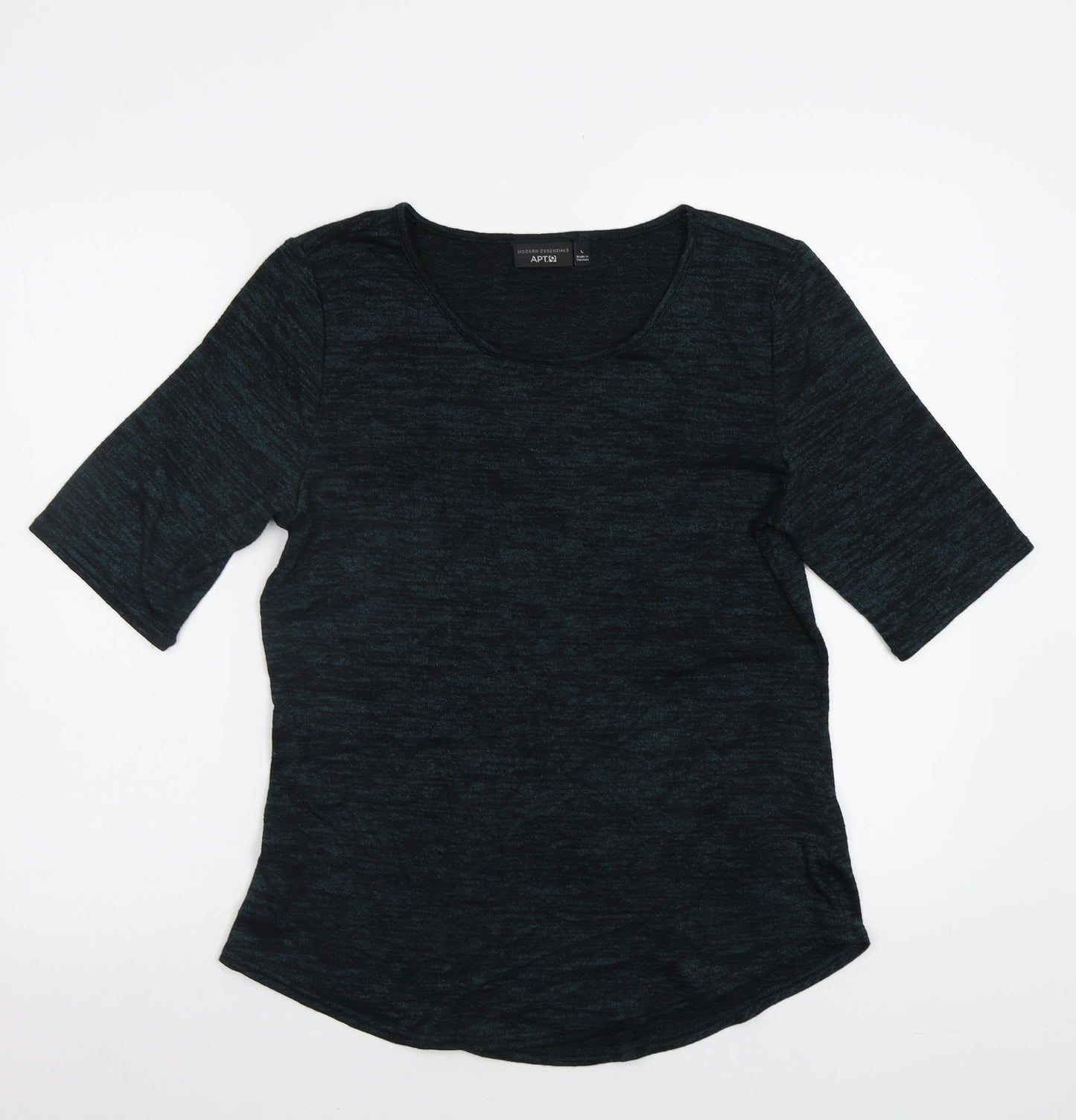 Womens UK Size L Apt. 9 Green Basic T-Shirt