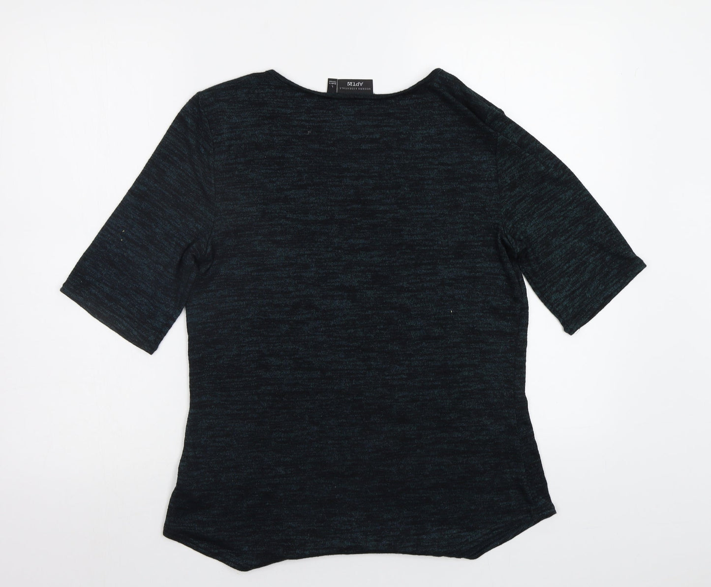 Womens UK Size L Apt. 9 Green Basic T-Shirt