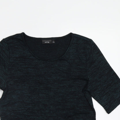 Womens UK Size L Apt. 9 Green Basic T-Shirt