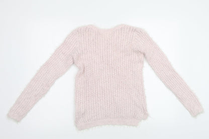 H&M Girls Pink   Pullover Jumper Size 10-11 Years