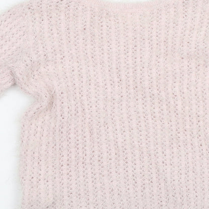 H&M Girls Pink   Pullover Jumper Size 10-11 Years