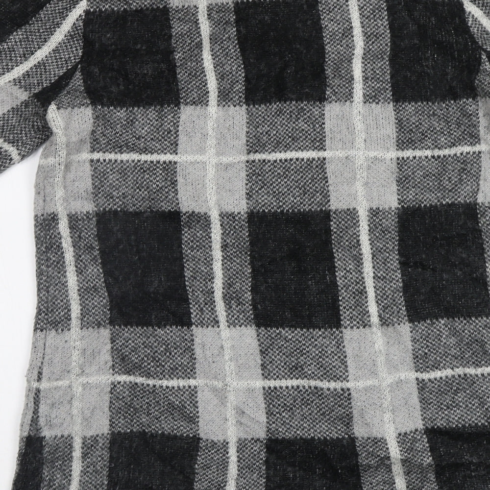 Peacocs Womens Grey Check  Jumper Dress  Size M