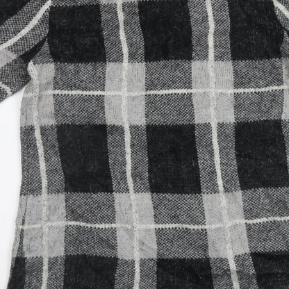 Peacocs Womens Grey Check  Jumper Dress  Size M