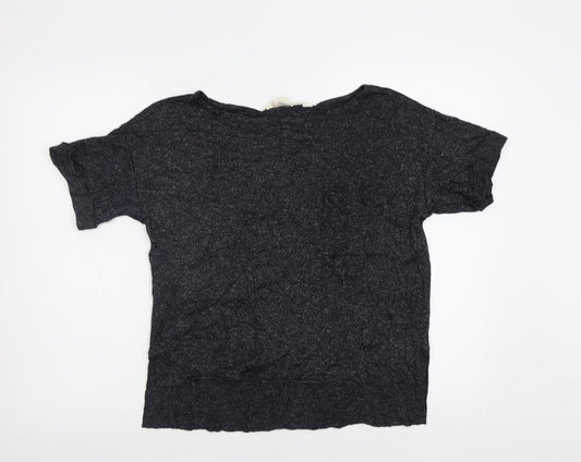 Womens UK Size S H&M Grey Basic T-Shirt