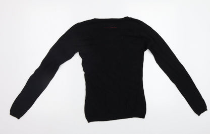 Teddy Smith Womens Black   Pullover Jumper Size S  - Stars
