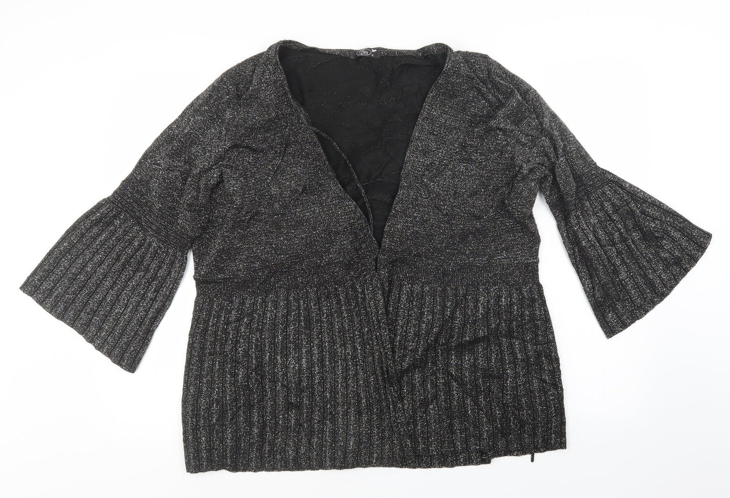 Womens UK Size XL BM Black Cardigan Jumper