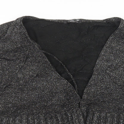 Womens UK Size XL BM Black Cardigan Jumper