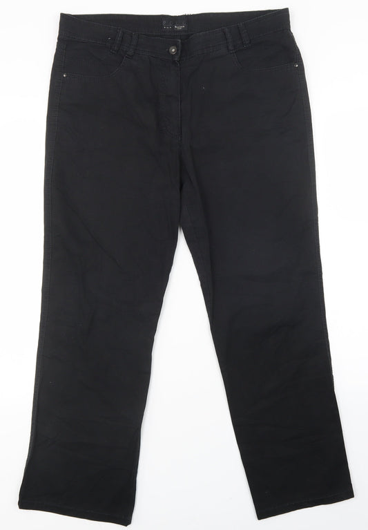bexleys Womens Black   Straight Jeans Size 38 in L28 in