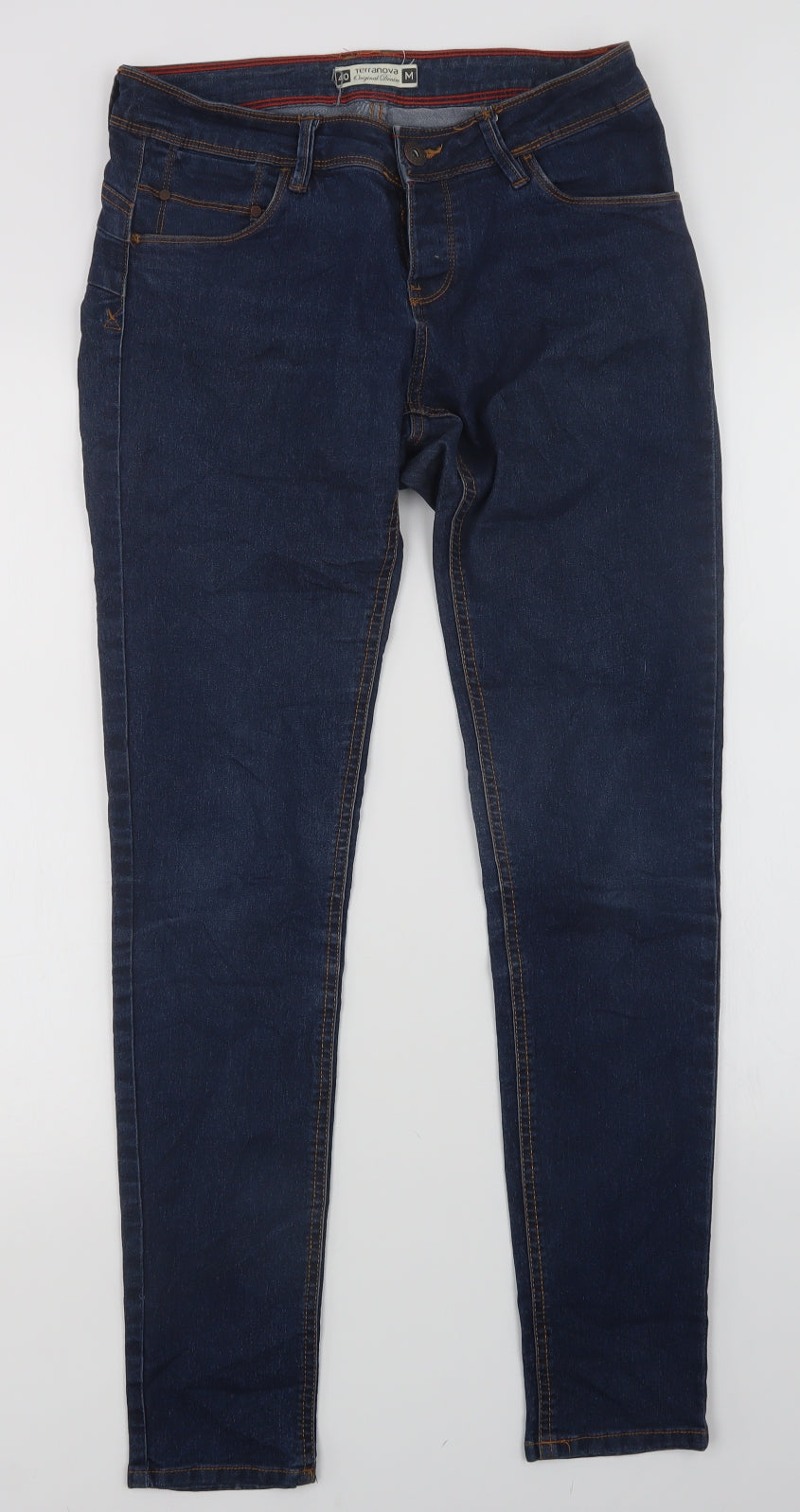 Womens UK Size M Terranova Regular Fit Skinny Blue Jeans
