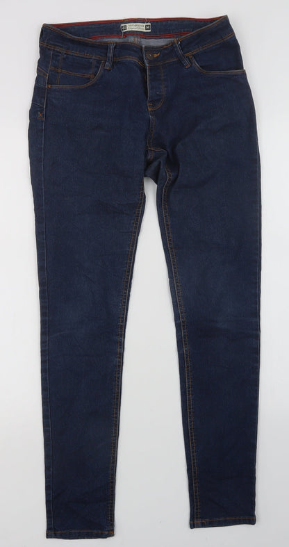 Womens UK Size M Terranova Regular Fit Skinny Blue Jeans
