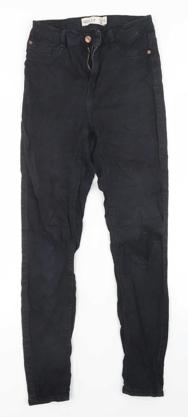 Womens UK Size S molly Regular Fit Skinny Black Jeans