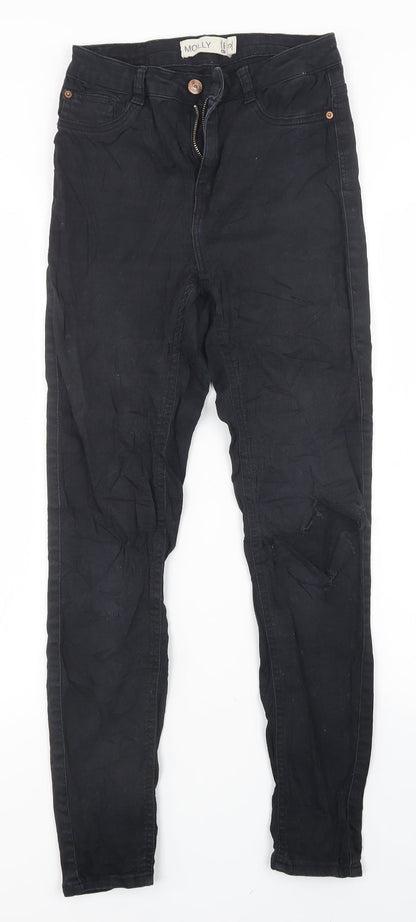Womens UK Size S molly Regular Fit Skinny Black Jeans