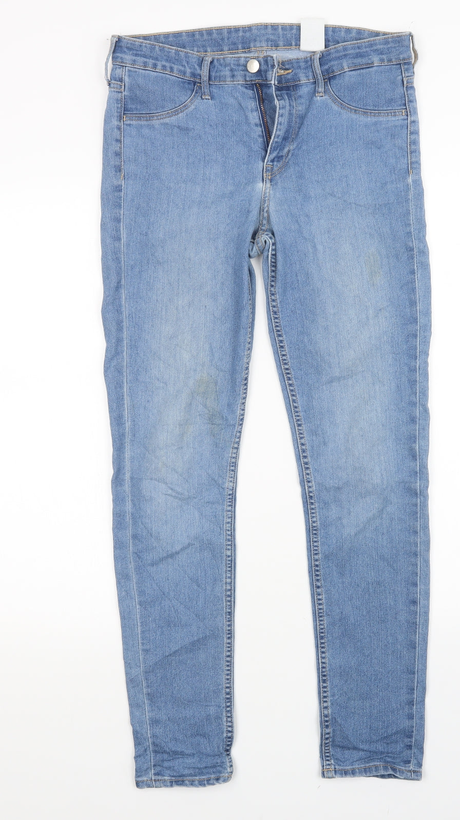 Womens UK Size 28 in H&M Regular Fit Skinny Blue Jeans
