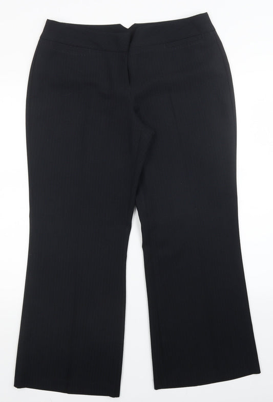 F&F Womens Blue Striped  Trousers  Size 14 L27 in