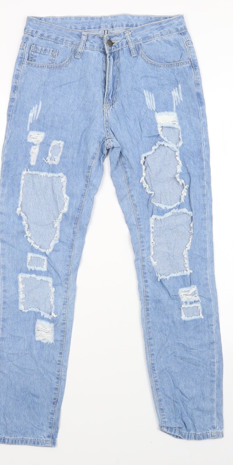 Womens UK Size 28 in Preworn Regular Fit Straight Blue Jeans