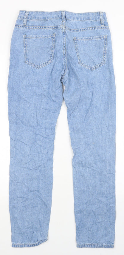 Womens UK Size 28 in Preworn Regular Fit Straight Blue Jeans