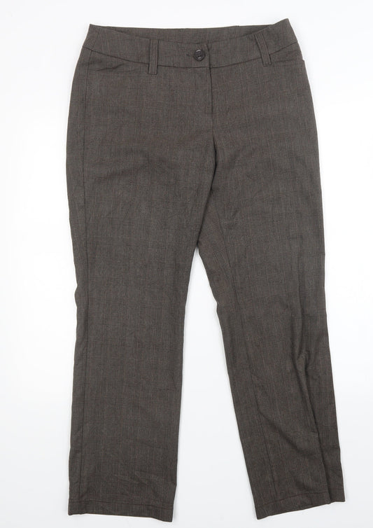 C&A Womens Brown Plaid  Trousers  Size 14 L29 in
