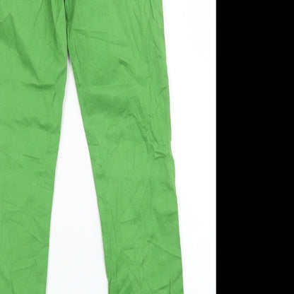 Womens UK Size 8 Lindex Regular Fit Straight Green Jeans