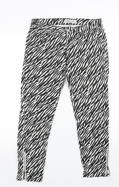 stitch & sow Womens Multicoloured Animal Print  Skinny Jeans Size XS L25 in