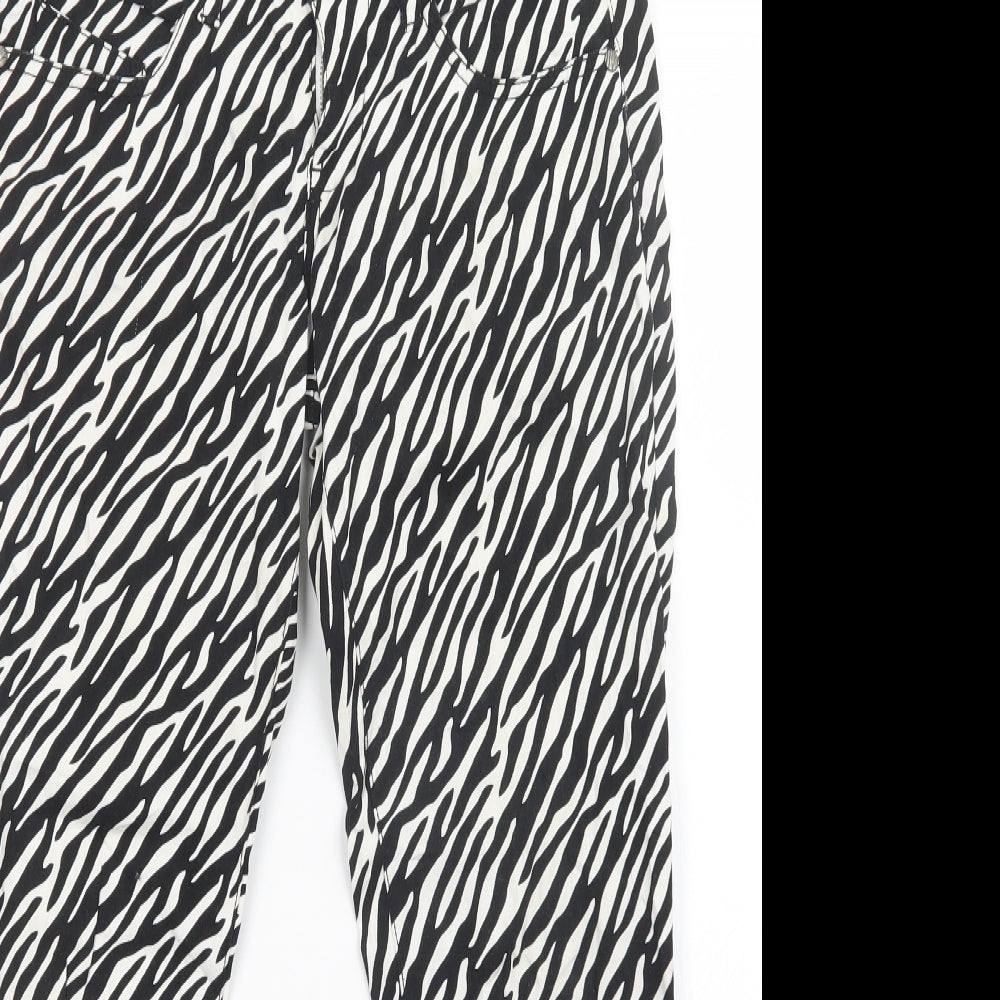 stitch & sow Womens Multicoloured Animal Print  Skinny Jeans Size XS L25 in